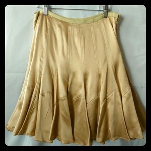 Intuitions Gold Silk Skirt